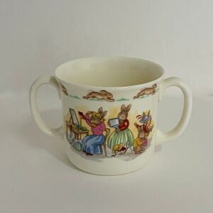 Royal Doulton BUNNYKINS Fine Bone China Two Handled Mug Milk Juice Bunny Bunnies